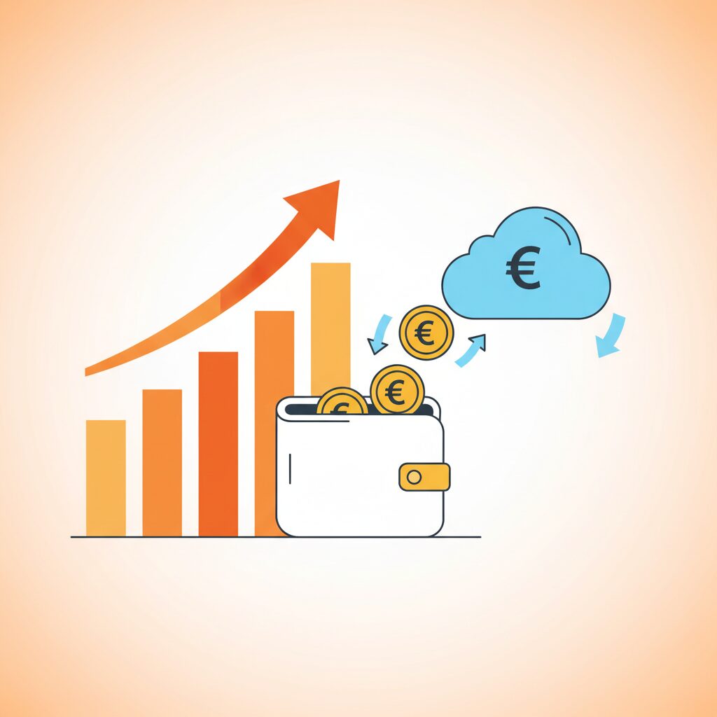 節税の仕組みとお金が増えるイラスト